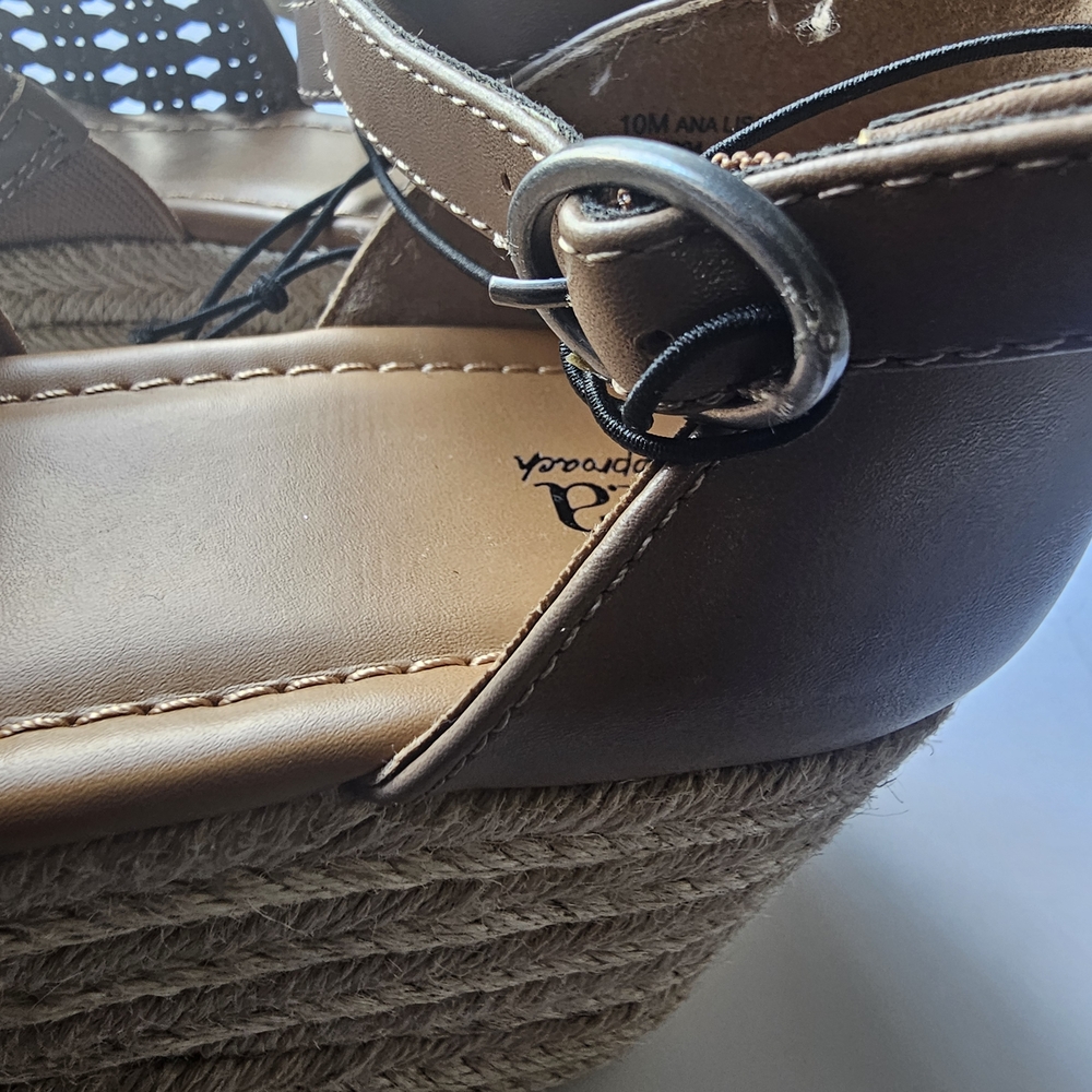 A.N.A. Espadrille Platform Wedge Sandals with Dyed Platform – Size 10 - Picture 13 of 16